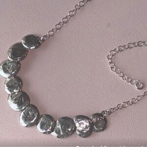 Silpada Silver Necklace with Textured Discs